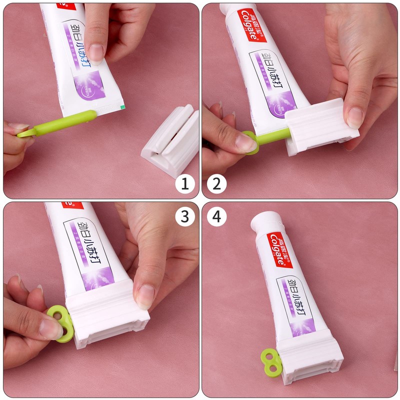 2pcs Rolling Tube Toothpaste Squeezer Toothpaste Seat Holder Stand for