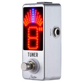 KOCAN Mini Chromatic Tuner, Mini Chromatic Tuner Pedal Effect LED Display True Bypass for Guitar Bass