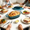 HCXCQLSUY Enameled Cast Iron Oval Dutch Oven for Bread Baking,
