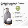 Clasin Home Kitchen Soap Dispenser with Sponge Holder, Refillable Acrylic