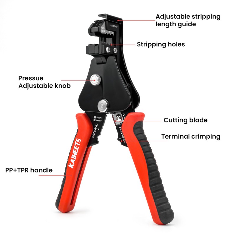 KAIWEETS Automatic Wire Stripper/Wire Cutter, 3 in 1 Adjustable Wire