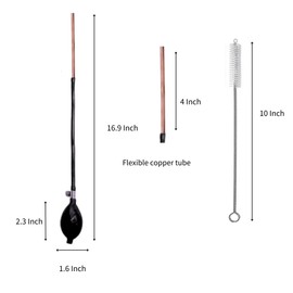 THINNGEN Sugar Blower Tool with Straw Cleaner Brush for Candy Art Creation