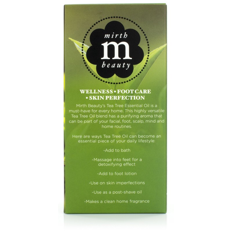 Mirth Beauty Tea Tree Essential Oil. Detoxifying Oil for Bath,
