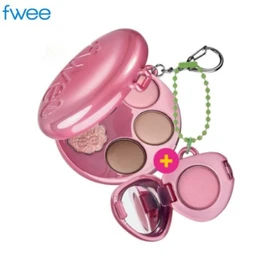 FWEE Pocket Eye Palette & Single Eye Shadow Keyring Set 2items, Shadow Palette#$%Keyring Shadow:EP03 Strawberry Whip-S04 Melty