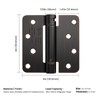 Haidms 4 Inch Self Closing Door Hinges 2 Pack Oil