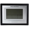Precision Silver LCD Radio Controlled Alarm Clock, Black