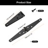 sourcing map 4Pcs Strap Hinges, 4 Inch Shed Door Hinges