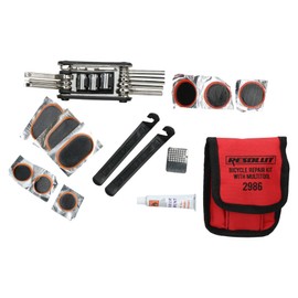 Bike Bicycle Multi-Tool Function Wrench and Inner Tube Puncture Repair Kit 16pc