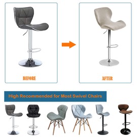 Bifaunvogel 2 Pack Counter Height Bar Chairs Cover Velvet Swivel Bar Stools Slipcovers Stretchable Swivel Barstools Chair Covers with Back for Bar Home Kitchen Cafe Champagne