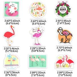 50 Pcs Flamingo Stickers for Water Bottles Flamingo Stickers and Decals for Kids Flamingo Laptop Stickers Waterproof Stickers Packs