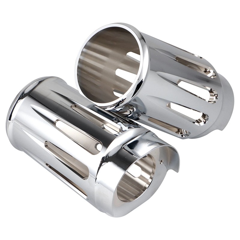 Unbranded Aluminum Fork Boot Slider Cover Cow Bells For Harley