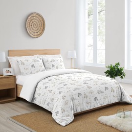 Sweet Jojo Designs Jungle Safari Animals Boy Girl Full/Queen Bedding Set Kids Comforter Childrens Brown Taupe Black and White Gender Neutral Animal Elephant Giraffe Wildlife Adventure Zebra Serengeti