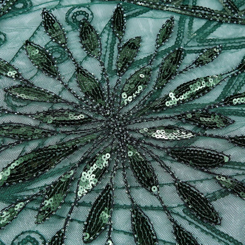 Metme Women's 1920s Scarf Wraps Sequin Deco Fringed Wedding Cape