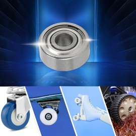 ACROPIX Bearings 1030ZZ Ball Bearings P6 3x10x4mm Double Shielded Silver Tone Scooter Skateboard Wheel Deep Groove Ball Bearings Pack of 2
