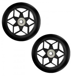 Pack of 2 110 mm Stunt Scooter Wheels, Scooter Replacement Wheels with ABEC-9 Bearings, for Most Stunt Scooters and Kick Scooters (Black)
