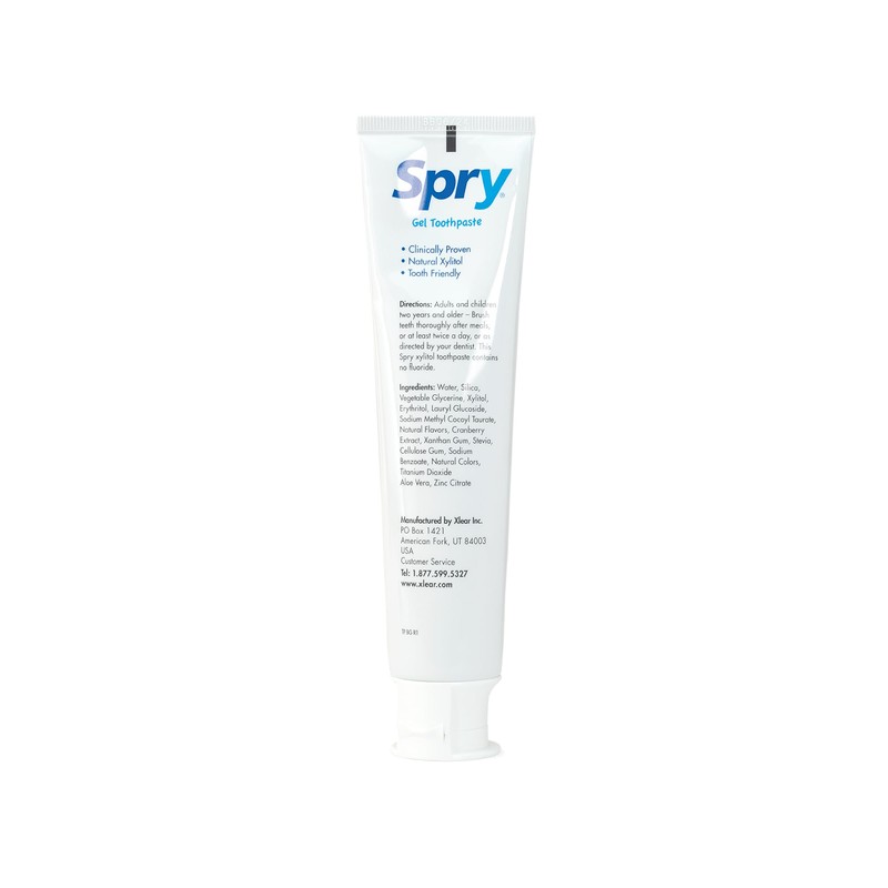 Spry Xylitol Toothpaste for Kids 5oz. Fluoride Free, Teeth Whitening