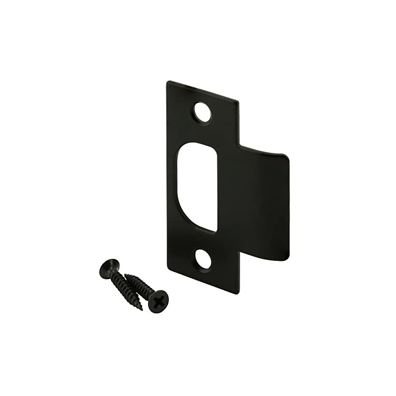 Prime-Line E 2795 Tee Strike Schlage with Screws, Matte Black