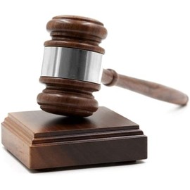 Gavels Fast Wooden Walnut Gavel w/Square Sound Block (Silver Band)