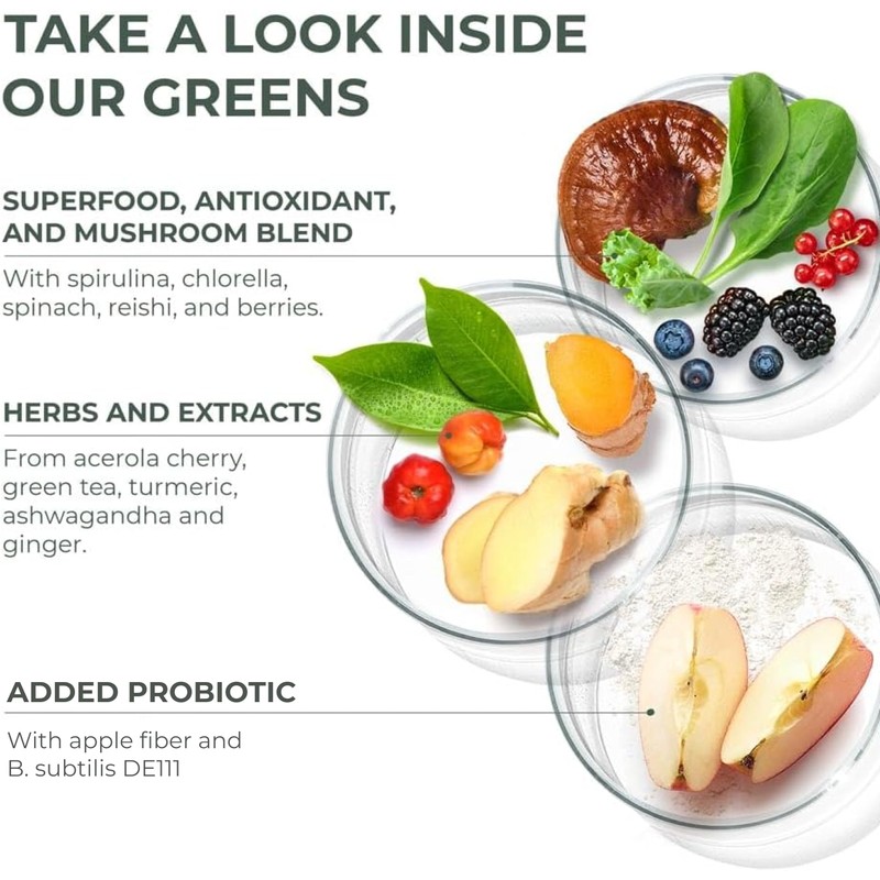 Primal Harvest Super Greens Powder, 30 Servings w/+50 Greens Superfood