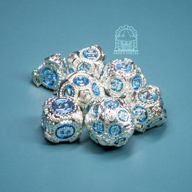 Sage's Portal Artificer's Core Metal DND Dice 7 Piece Polyhedral Dice Set for DND TTRPG Dungeons and Dragons Pathfinder (Ocean Essence)
