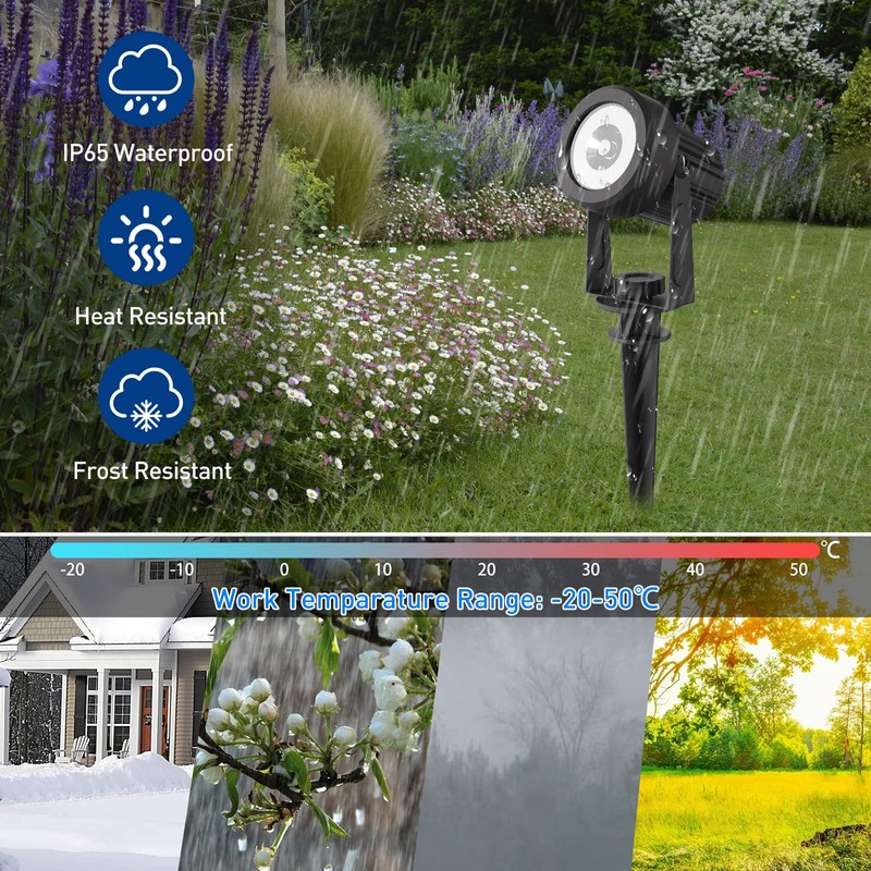 T-SUNUS Solar Garden Spot Lights, LED Solar Landscape Light Outdoor