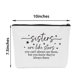 Mother's Day Sisters Makeup Bag Sisters Gifts from Sister Make Up Bags for Women Mothers Day Birthday Gifts for Sister Makeup Pouch Cosmetic Bags for Women (1 Pcs)