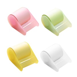 Operitacx Memo Pad 4pcs Roll Sticky Full Stick Notes Memo Korean Stationary Mini Tape Dispenser Korean Stationery Mini Notepad Pads Tape Dispensers Self-stick Notes Automatic