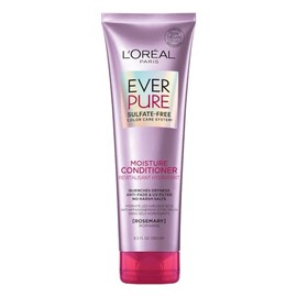L'Oreal Paris, Acondicionador Con Hoja De Romero Ever Pure Moisture, Hidrata Y Cuida El Color Para Todo Tipo De Pelo Teñido, Sin Sulfatos, 250Ml