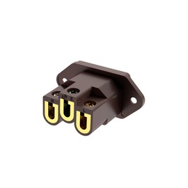 Viborg HiFi Power Inlet AC 250V 10A IEC C14 Panel Mount Plug Adapter Gold Plated Power Socket Screw Mount 3 Pins Inlet Male Power Plug Socket Audio Grade