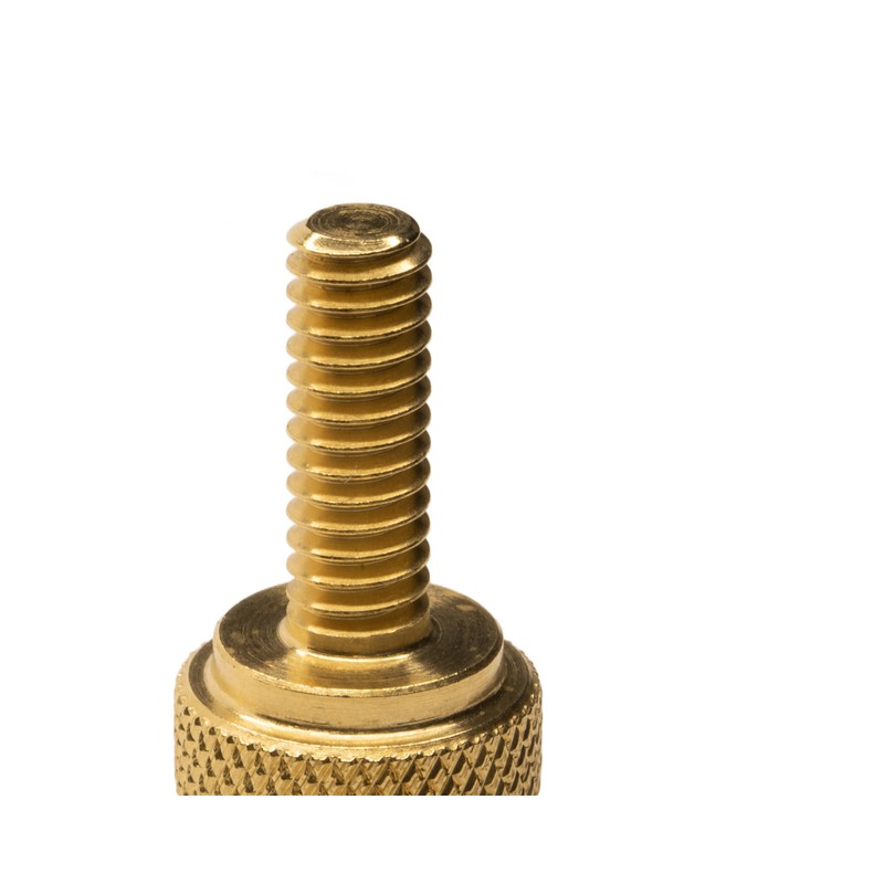 10 Pack of 1/4-20 Brass Knurled Thumb Screws 3/4" Thread