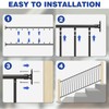 Aluminum Railing Kit, Adjustable Angle Stair Railing Kit, Universal Railing