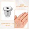 sourcing map 2Pcs Earring Backs, 4mm S925 Silver Bullet-Shape Locking
