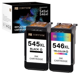 JINTUM PG-545XL CL-546XL Cartridges Multipack Compatible Replacement for Canon Printer Cartridges 545 546 XL Multipack Compatible with Canon TR4550 MX495 TR4500 MG3050 MG2500 MG2550 (Black, Colour