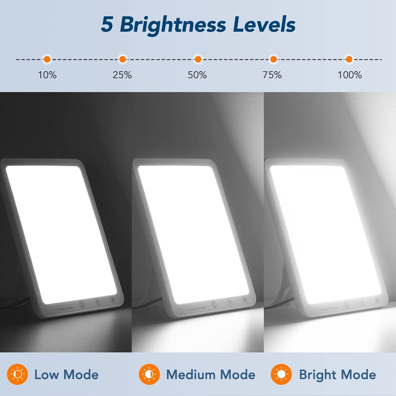 AUINSKY Daylight Lamp 10000 Lux, Light Therapy Lamp with Adjustable