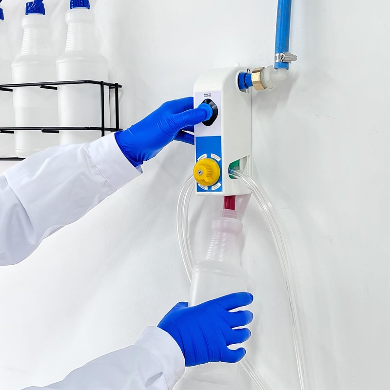 4-Prod Spray Bottle Proportioner, Cleaning Chemical Dilution Dispenser for Application