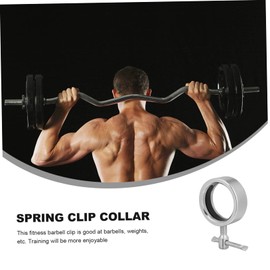 Sosoport Strong Sturdy Barbell Lock Clip Gym Dumbbell Spring Clip Alloy Collars for Barbell Weight Bar Lock Clip