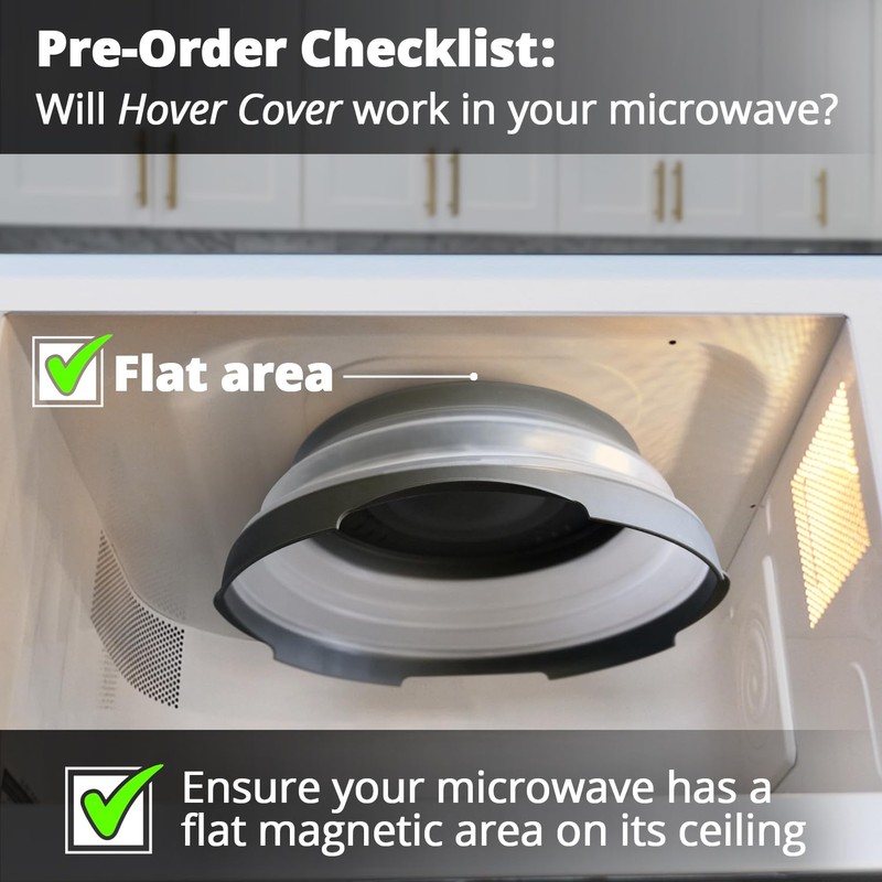 HOVER COVER Magnetic Microwave Splatter Cover with High Power, Strongest