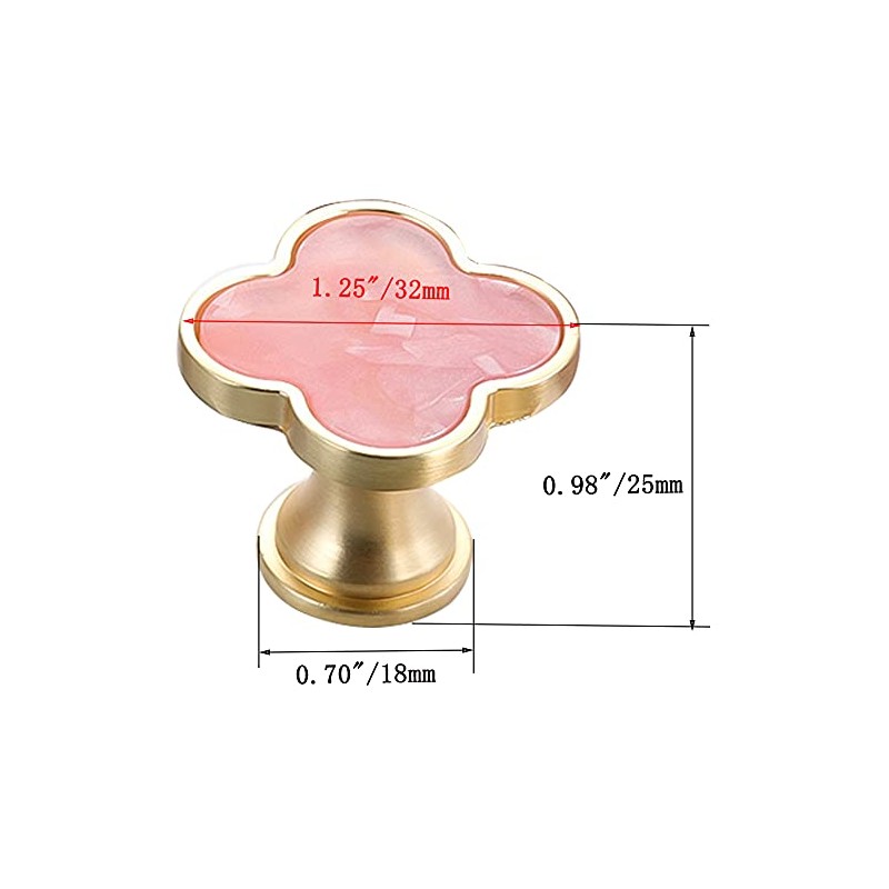 6 Pcs Clover Knobs Dresser Cabinets Kitchen Cupboard Pulls Drawer