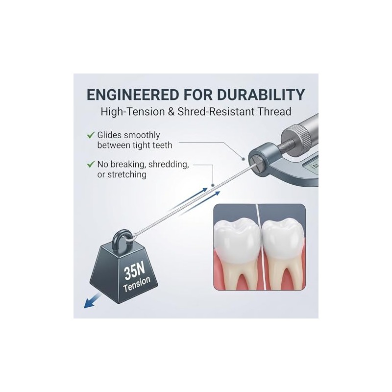 RAZOKO Deep Reach Dental Flosser System - 160 cabezales de