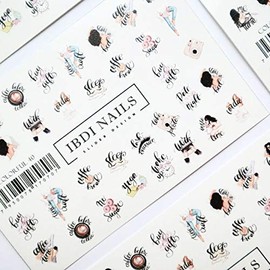 IBDI Hustle and motivation nail Decals/Sliders for manicure or pedicure, Decal for nails, Slider for manicures and pedicures, Nail art