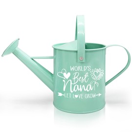 Hexagram Christmas Nana Gifts, Gifts for Nana, Nana Gifts for Nana Christmas, Best Nana Gifts from Grandkids, Gifts Ideas for Nana - Mint Metal Watering Can Garden Gifts for Nana