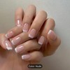 24pcs White French Tip False Press On Nails Short Length