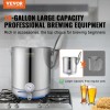 16 Gallon Stainless Steel Brewing Kettle Tri Ply Bottom Ball