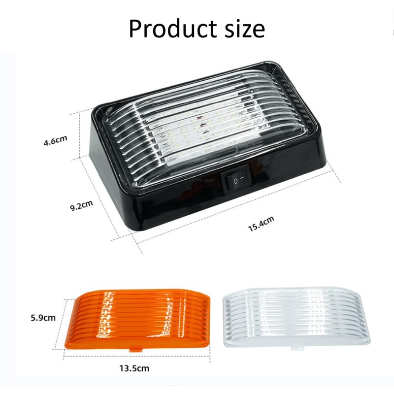 12V LED RV Exterior Porch Utility Light With ON/OFF Switch