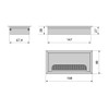 Emuca - Cable organizers for table, rectangular, 160x80mm, recessed, Aluminium,
