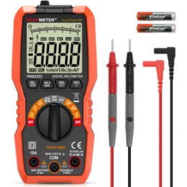 Digital Multimeter, 6000 Counts Auto Range, Accurately Measure AC/DC Voltage, Ammeter, Resistance, Capacitance, NCV, Frequency, Diode, with LCD Display for Car Electricians School Lab