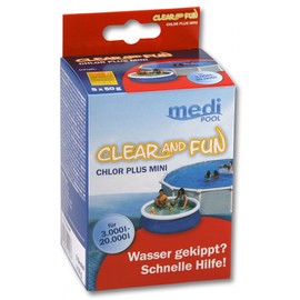 Medi Swimming Pool Care Chlorine Plus Mini Clear and Fun, 250 g