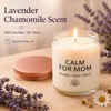 Gifts for Mom, Calm Candle and Stretch Lava Stone Bracelet