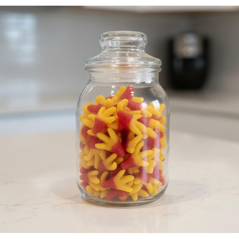 SweetGlob Fun Chicken Feet Gummy Candy Chewy Fruit Flavored Gummies,