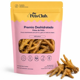The Pets Club Patas de Pollo Deshidratadas para Perros 8 Piezas | Snack Natural Rico en Colágeno